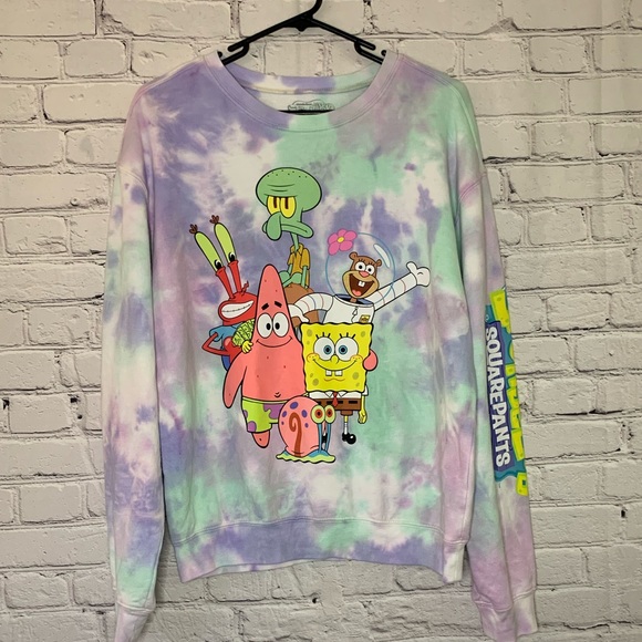 Spongebob SquarePants Sweater Women’s Sz M - Picture 1 of 4
